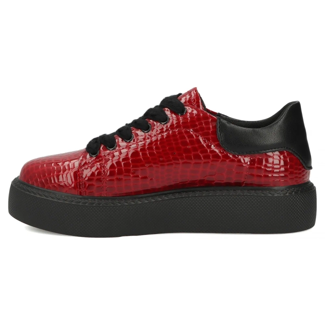 Leather sneakers Filippo DP6119/26 RD CR red