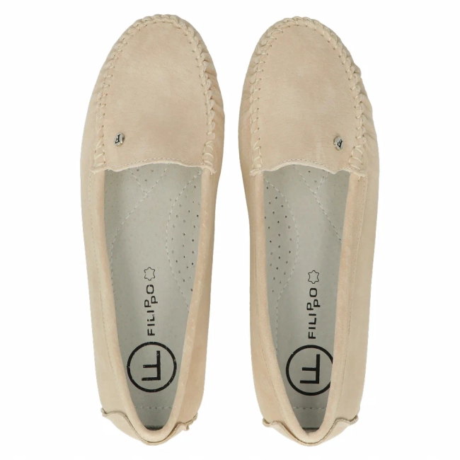 Leather loafers Filippo DP2037/25 BE beige