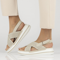 Leather sandals Filippo DS4414/23 BE beige