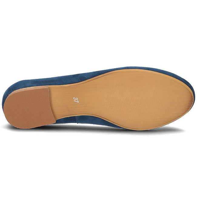 Zamszowe baleriny Alexio Giorgio 060 niebieskie