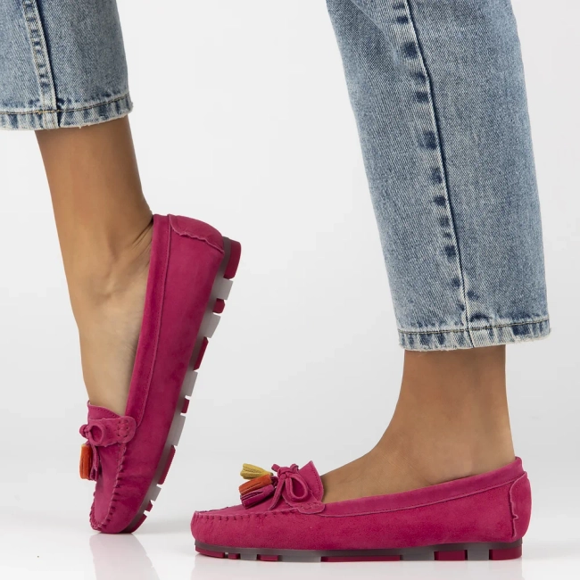 Leather loafers Filippo DP6136/25 FH fuchsia