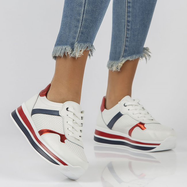 Leather sneakers Filippo DP2004/22 WH white