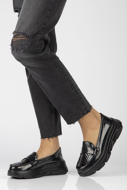 Leather shoes Filippo DP4186/22 BK black