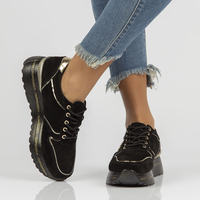 Leather Sneakers Filippo DP3588/22 BK black