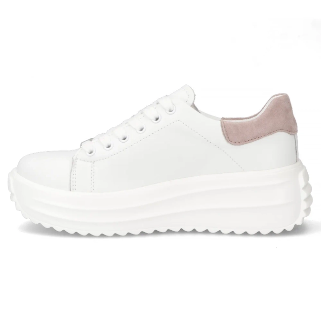 Leather sneakers Filippo DP6739/25 WH BE white