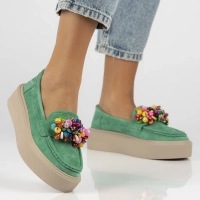 Leather loafers Filippo DP6765/25 GE green