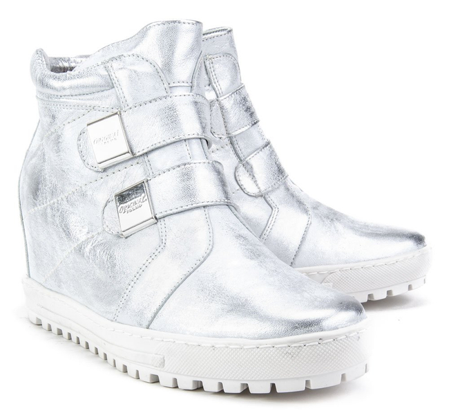 Botki Eksbut 67-4635-369-1G Srebro Lico