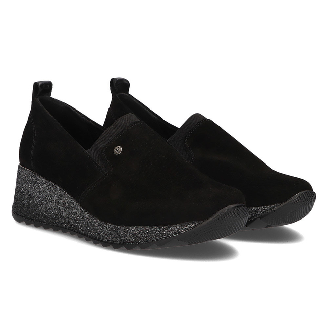 Leather Sneakers Filippo DP1500/22 BK black