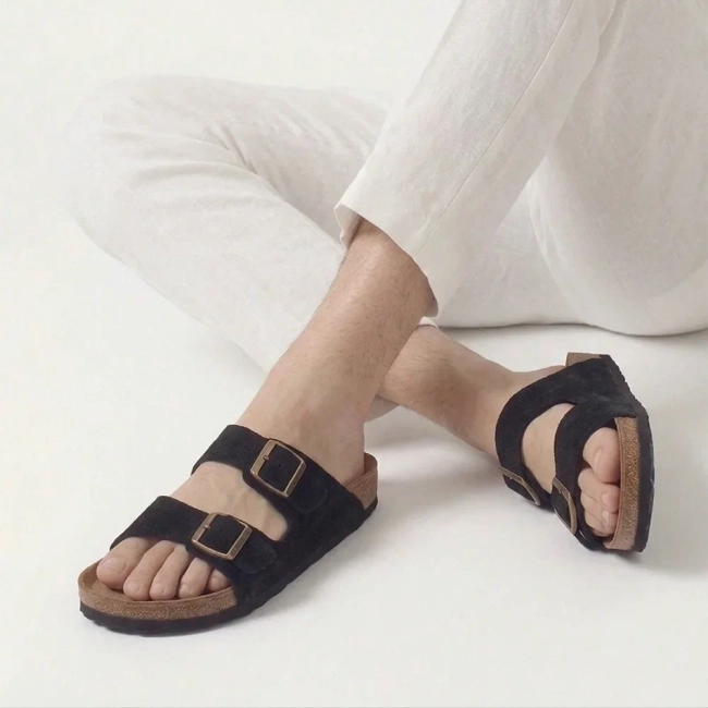 Leather flip-flops Filippo MK7921/26 BK black