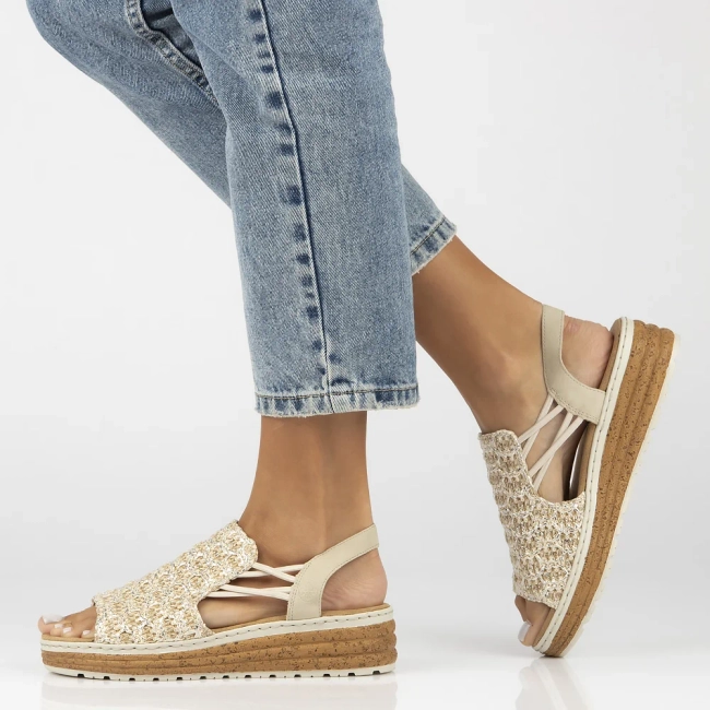 Sandals Rieker 62741-60 beige