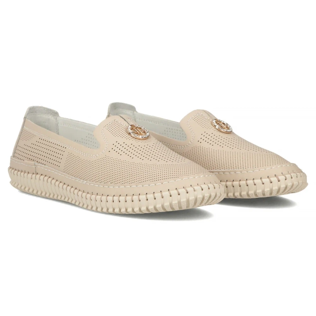 Leather shoes Filippo DP6838/25 BE beige