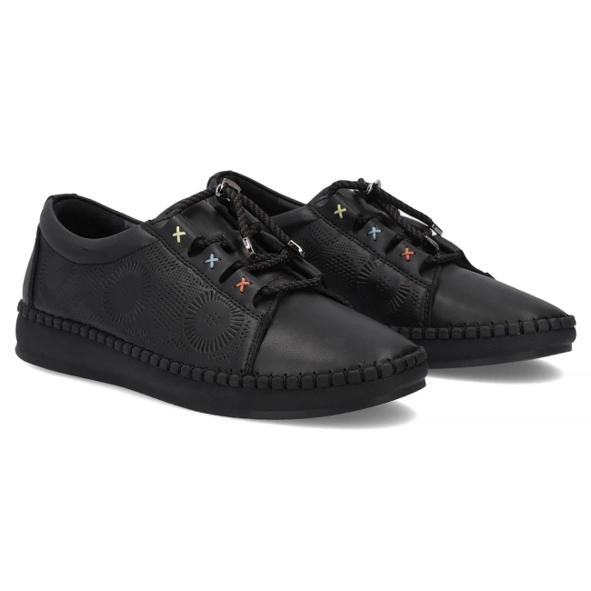 Leather shoes Filippo DP7665/26 BK black