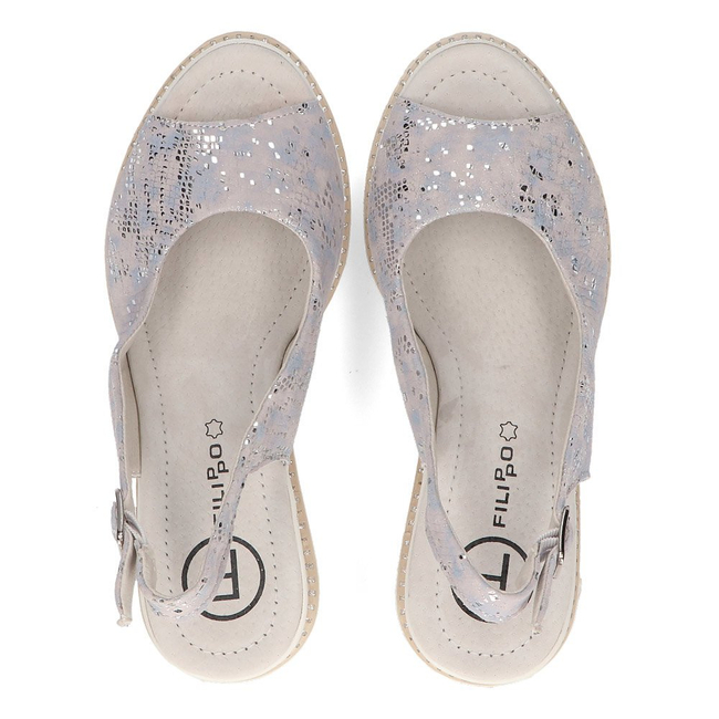 Leather sandals Filippo DS2150/21 SI silver