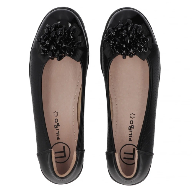 Leather shoes Filippo DP6783/25 BK black