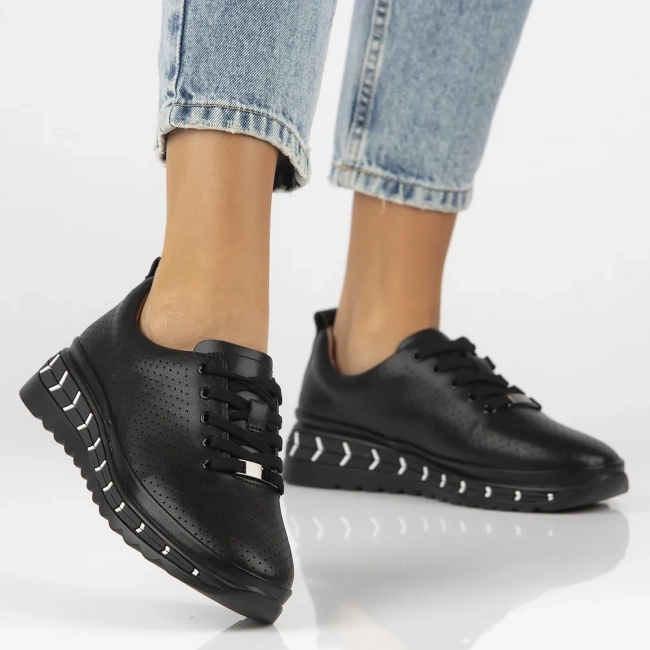 Leather shoes Filippo DP6800/25 BK black