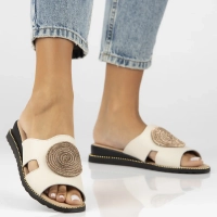 Leather flip-flops Filippo DK7041/25 BE beige