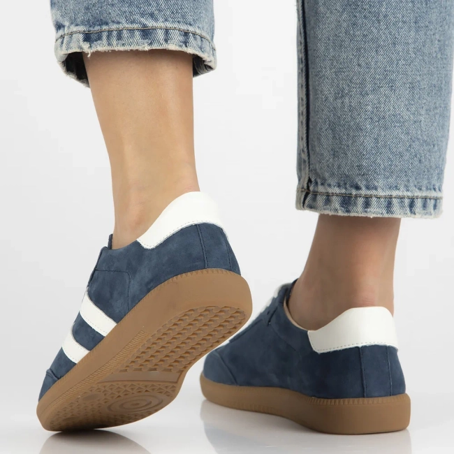 Leather sneakers Filippo DP6741/25 NV navy