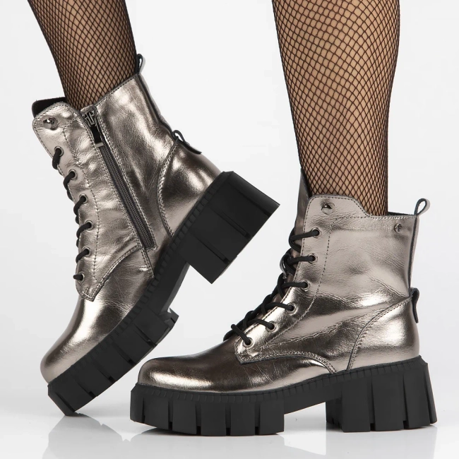 Leather boots Filippo DBT6438/24 GN gun metal