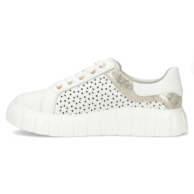 Skórzane Sneakersy Filippo DP6164/24 WH białe