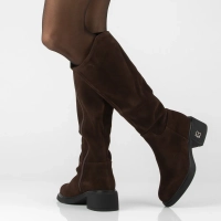 Leather heeled boots Filippo DKZ8215/26 TP dark brown