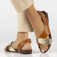 Skórzane sandały Filippo 40141 brązowe