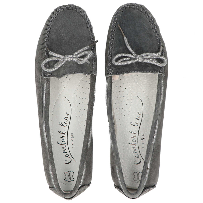 Leather loafers Filippo DP1203/20 GR gray