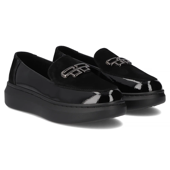 Leather shoes Filippo DP7216/25 BK black