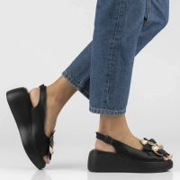 Leather sandals Filippo DS7578/26 BK black