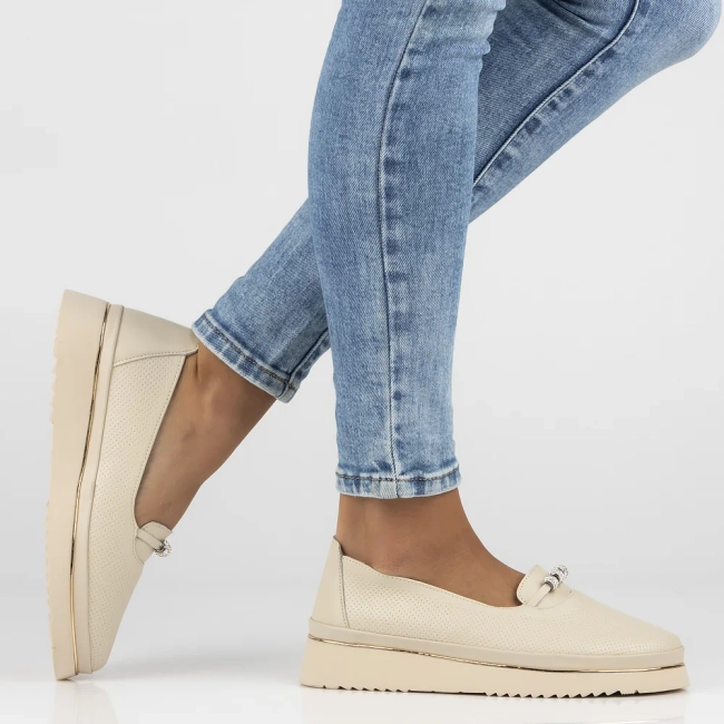 Leather shoes Filippo DP6999/25 BE beige