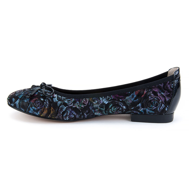 Baleriny Caprice 9-22102-20 030 BLK Flower Mul