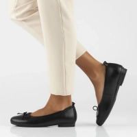 Skórzane baleriny Filippo DP6249/24 BK czarne