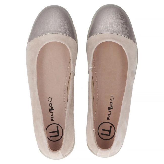 Leather shoes Filippo DP6758/25 BE beige