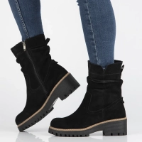 Leather ankle boots Filippo DBT6402/25 BK black