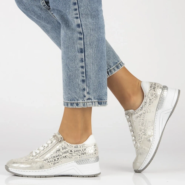Sneakersy Rieker N4316-90 beżowe