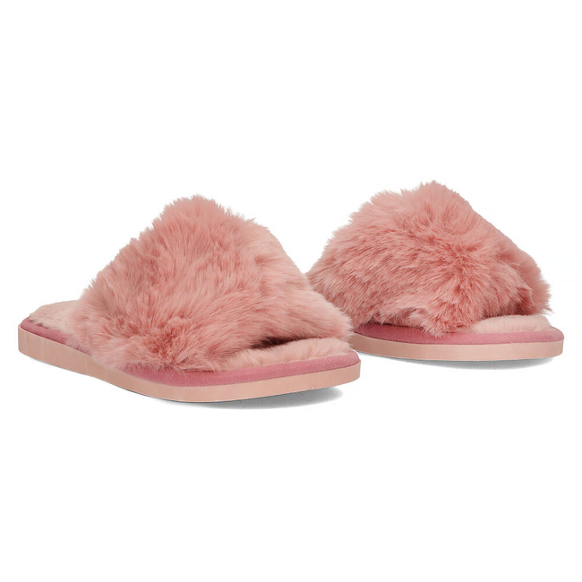 Fur slippers pink CF-89