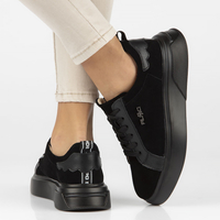 Leather sneakers Filippo DP4580/23 BK black