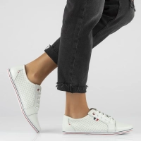 Skórzane półbuty Filippo DP009/24 WH białe