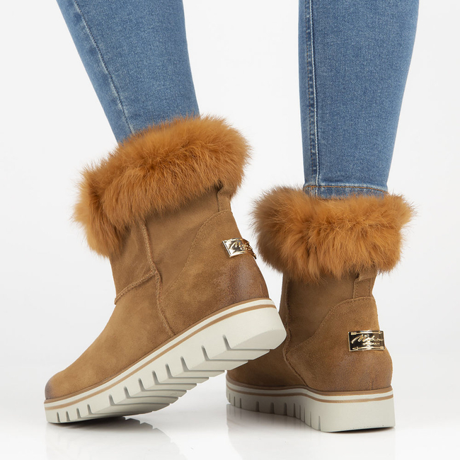 Skórzane botki Filippo 60347 brązowe