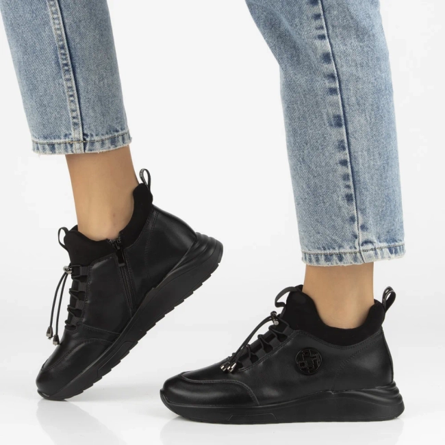 Leather ankle boots Filippo DBT7168/25 BK black