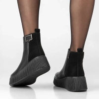 Leather platform ankle boots Filippo DBT7268/26 BK black