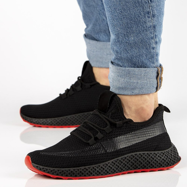 Sneakersy męskie Filippo MTN2179/21 BK RD czarne