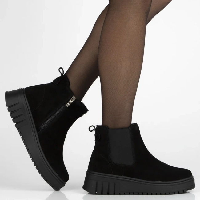 Leather ankle boots Filippo DBT7279/25 BK black