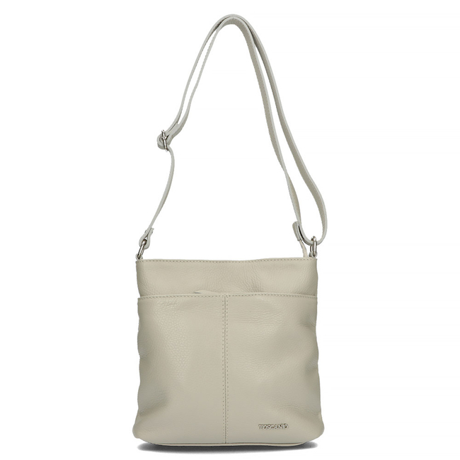 Handbag Toscanio Leather Messenger Bag 1628 light grey