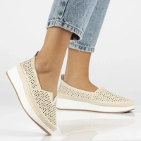 Leather shoes Filippo DP4555/24 BE beige