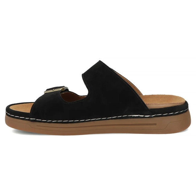 Leather flip-flops Filippo DK7802/26 BK black