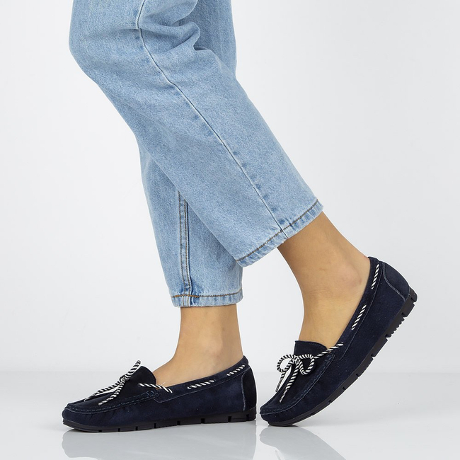 Leather shoes Filippo DP1403/20 NV navy blue