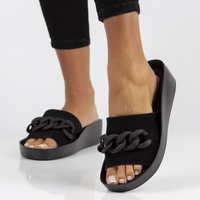 Leather flip-flops Filippo DK3593/22 BK black