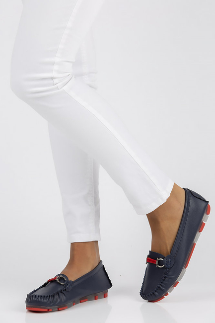 Leather loafers Filippo DP3613/22 NV RD navy