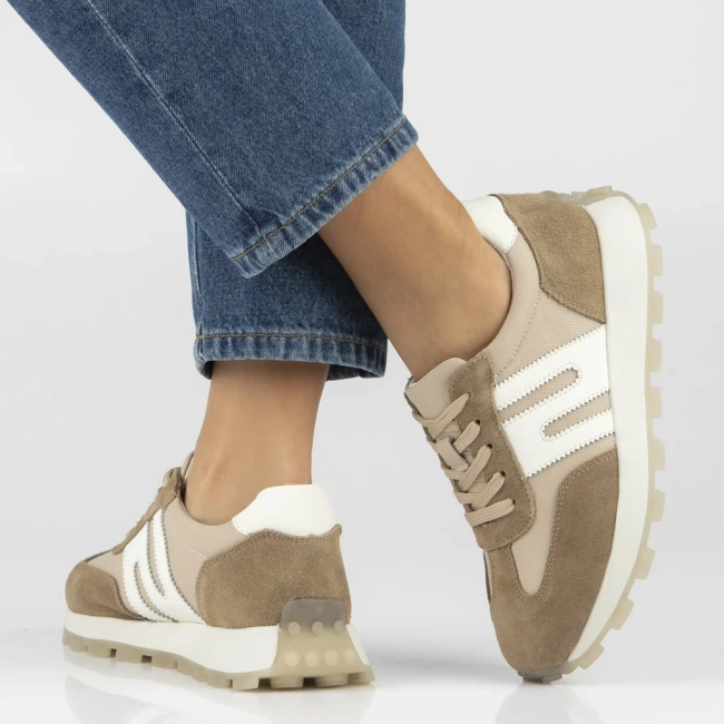 Leather sneakers Filippo DP7690/26 BE beige