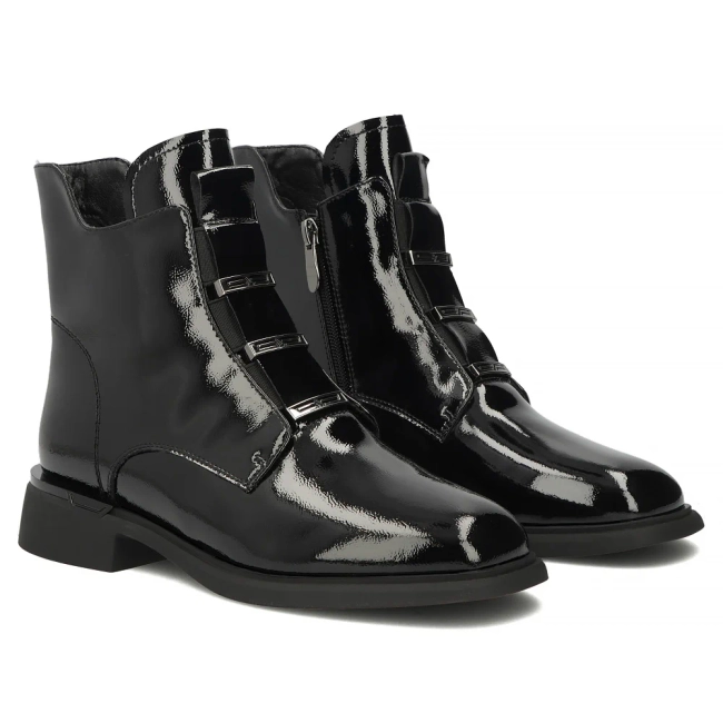 Skórzane botki Filippo DBT8133/26 BK czarne